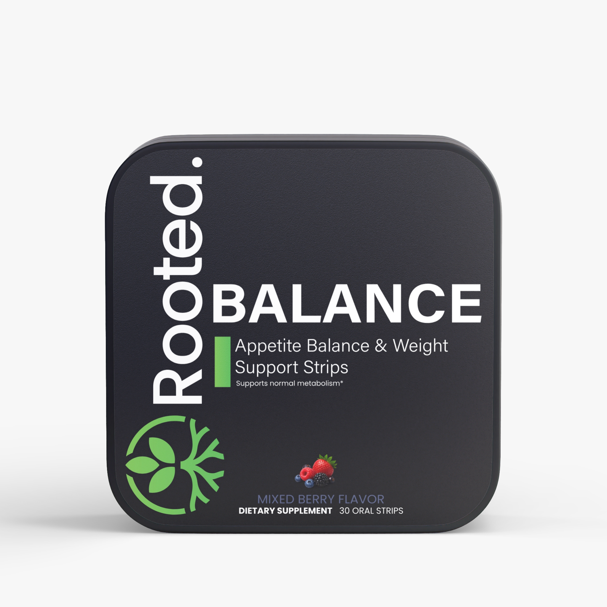 Rooted Balance Appetite & Weight Support Strips with Saffron and Chromium – 30 Strips