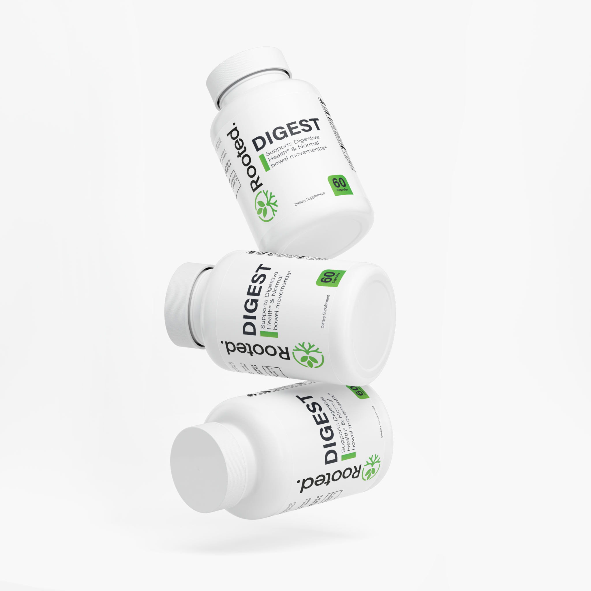 Rooted Digest with Probiotics, Prebiotics & Digestive Enzymes – 60 Capsules