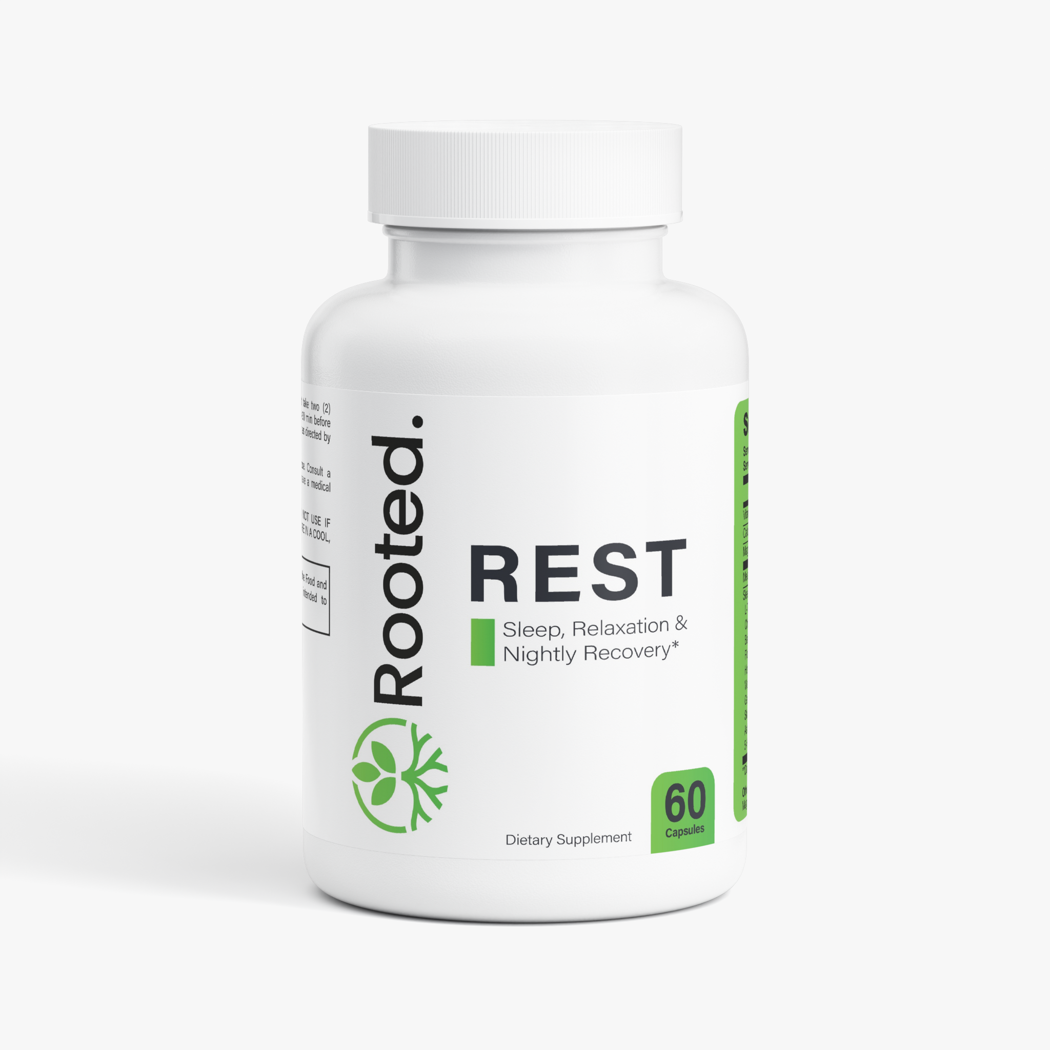 Rooted Rest with Melatonin, Magnesium, GABA & L-Theanine – 60 Capsules