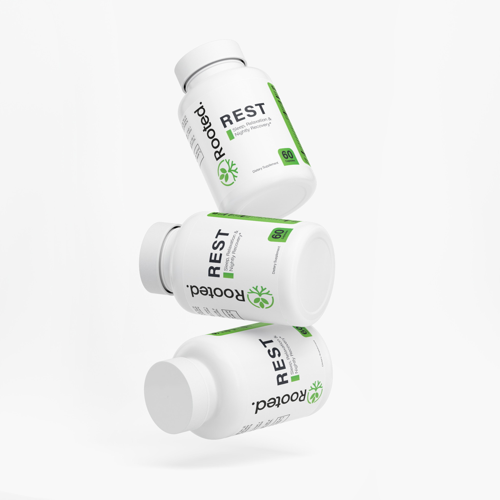 Rooted Rest with Melatonin, Magnesium, GABA & L-Theanine – 60 Capsules