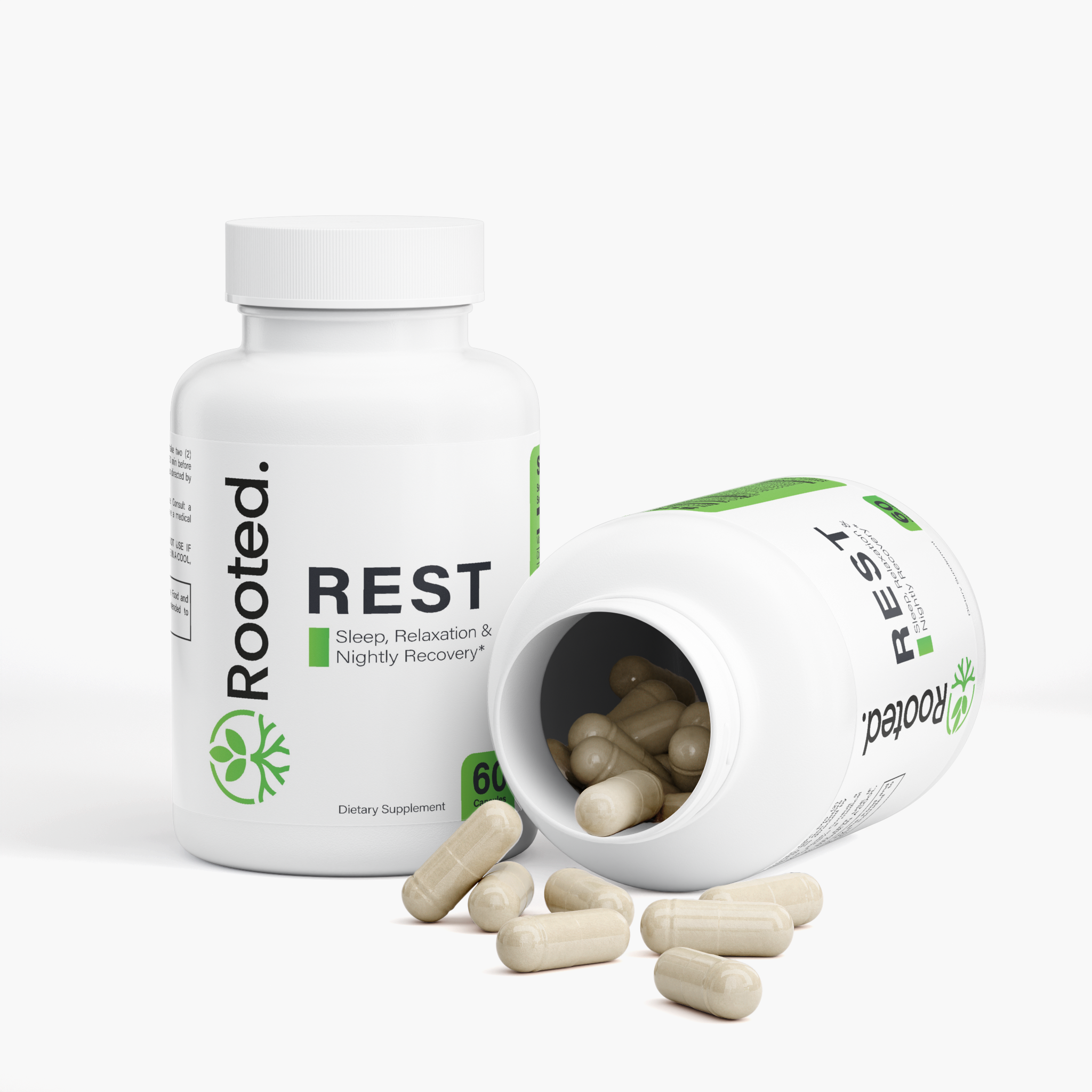 Rooted Rest with Melatonin, Magnesium, GABA & L-Theanine – 60 Capsules