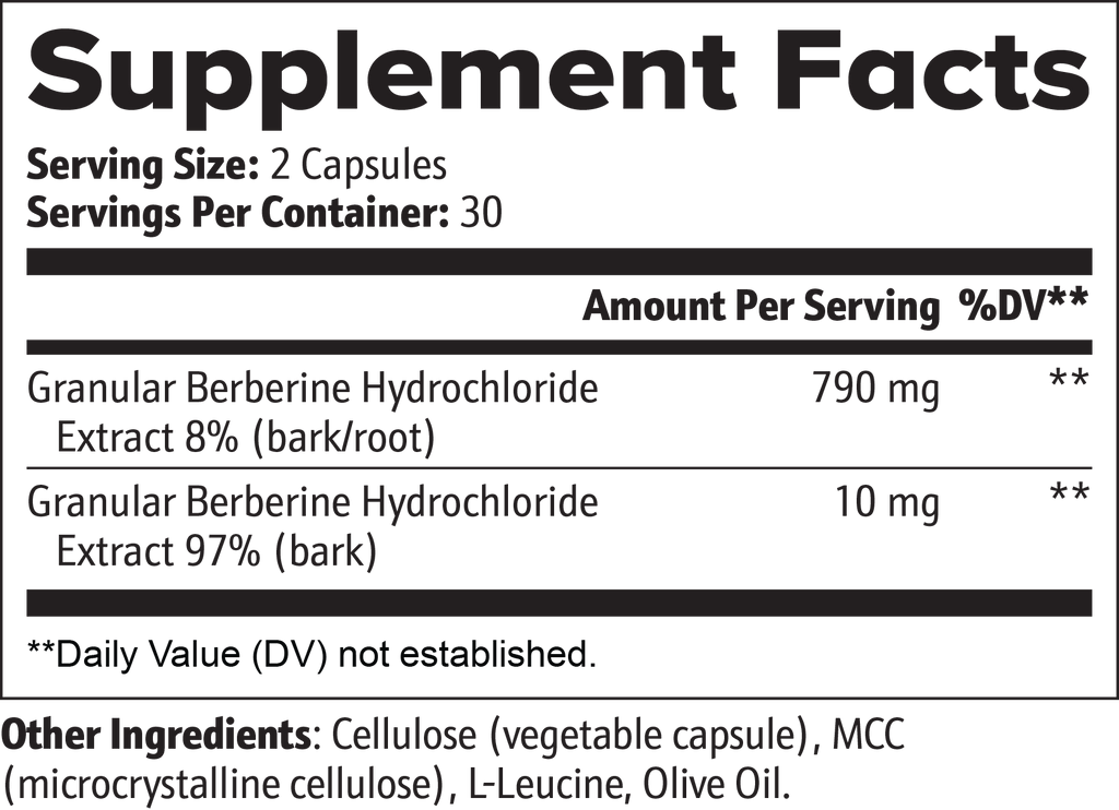 Rooted Berberine 97% Extract for Metabolic & Blood Sugar Support